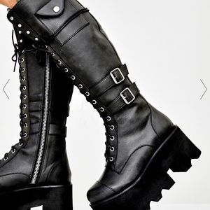 Current Mood Jane Doe platform boots goth rave 8